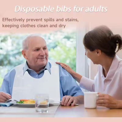 Disposable Adult Bibs Dining Bibs For Adults Apron Keep Clothes From Spills For Senior Men And Elderly Women Eating