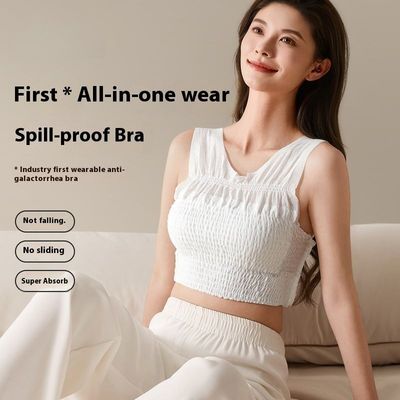 All-In-One Disposable Super Absorbent Breastfeeding Bra Soft Thin Anti Overflow Design Breathable Nursing Pads For Maternity